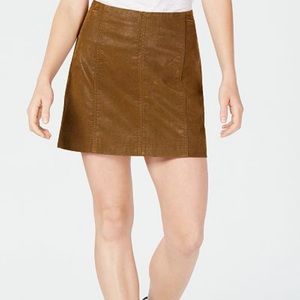 Free People Vegan Leather Mini Skirt